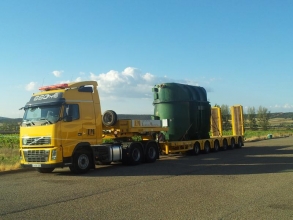 Transporte Especial de transformador de 56tm.