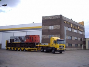  Transporte Especial de locomotora 308 de 75tm.